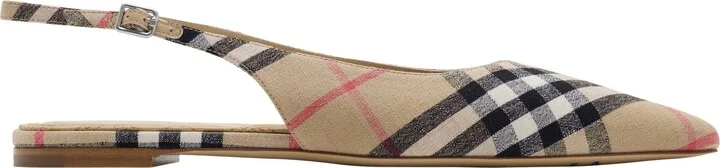 Check Dame Slingback Ballerinas