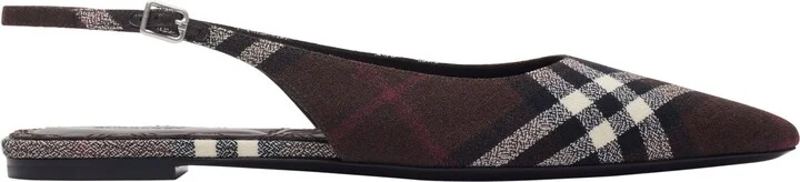 Check Dame Slingback Ballerinas