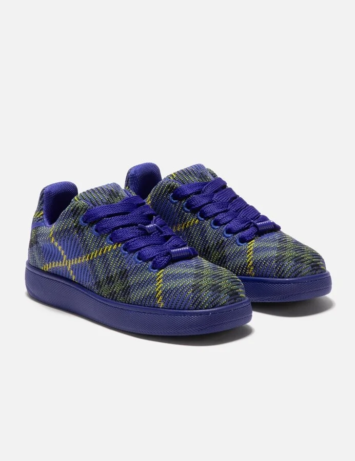 Check Knit Box Sneakers - Image 4