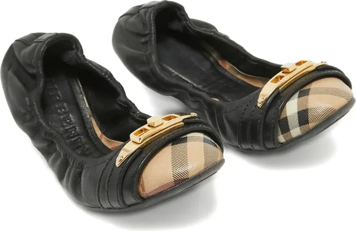 Check leather flats - Image 3