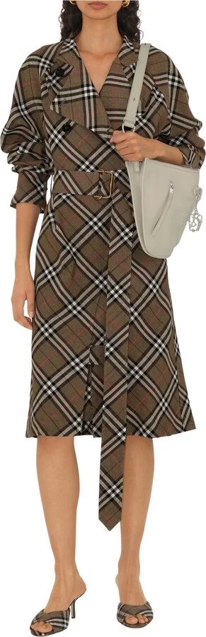 Check Linen Blends Mews Low Mules - Image 7