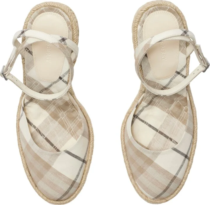 Check Mews Espadrille Pumps - Image 5
