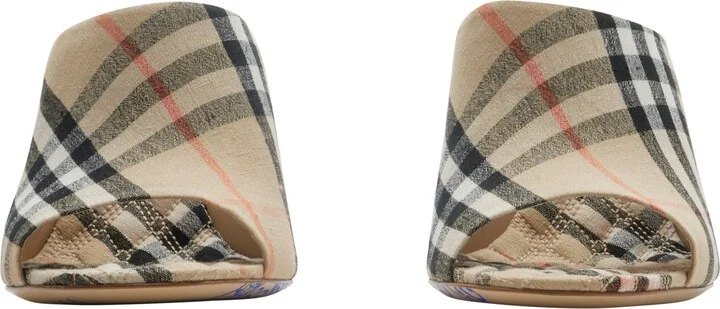 Check Mews Mules - Image 3