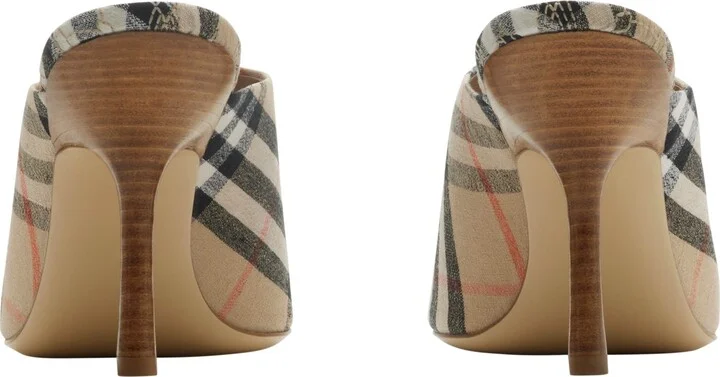 Check Mews Mules - Image 4