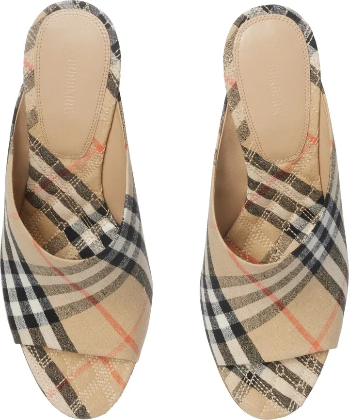 Check Mews Mules - Image 5