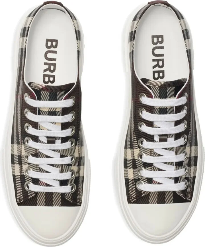 Check-Pattern Low-Top Sneakers - Image 4