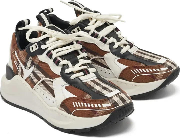 Check-Pattern Platform Sneakers - Image 5