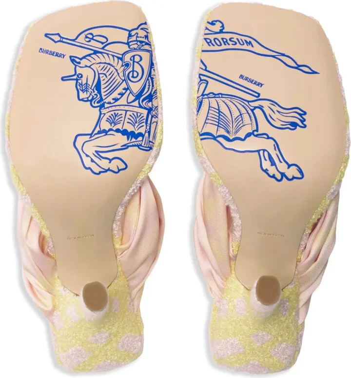 Check Pool 105mm open-toe sandals - Image 4