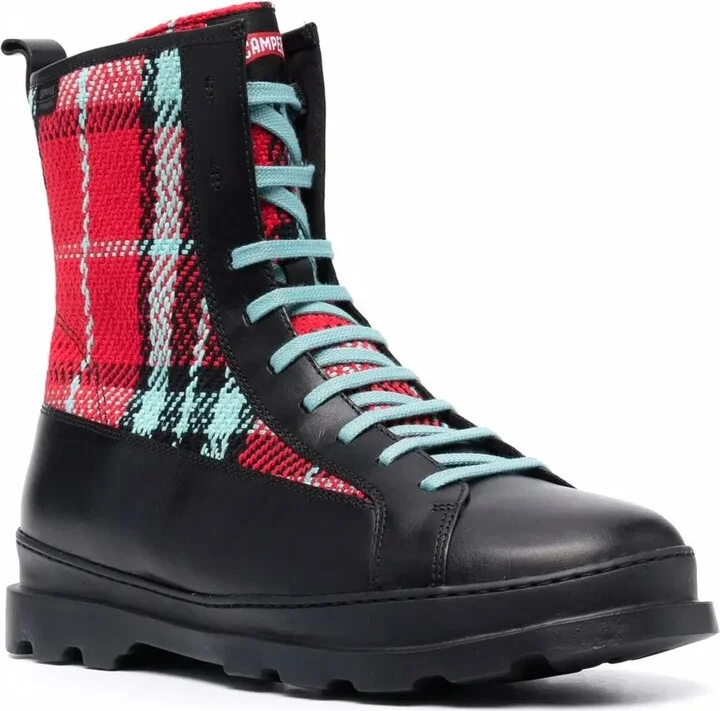 Check-Print Boots - Image 2