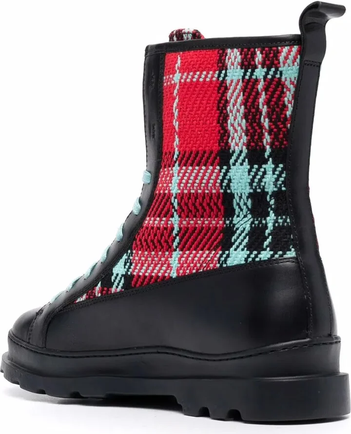 Check-Print Boots - Image 3