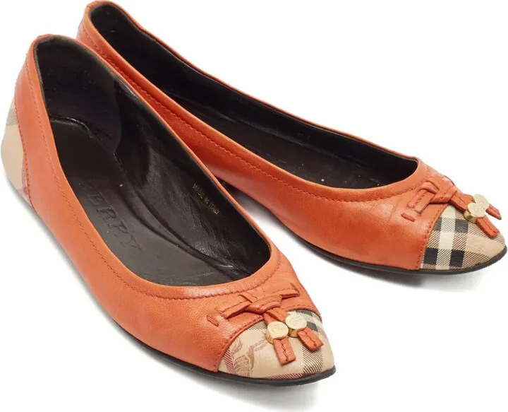 Check-Print Toecap Ballet Flats - Image 2