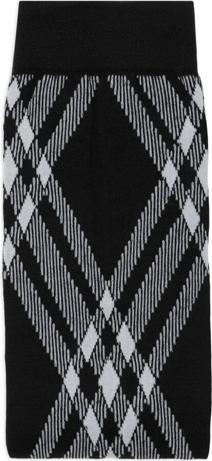 Check-Print Wool-Blend Tights - Image 2