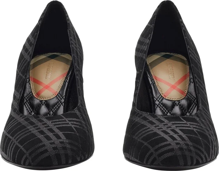 Check Suede Trinket Pumps - Image 3