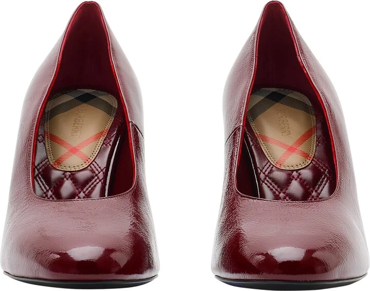 Check Suede Trinket Pumps - Image 9