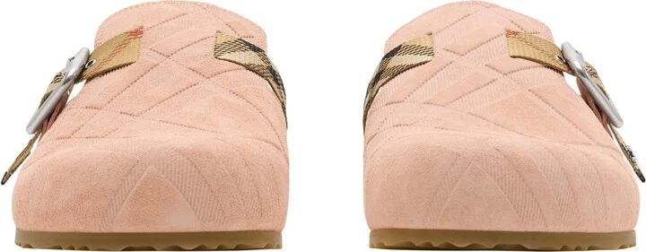 Check Suede Urchin Clogs - Image 3