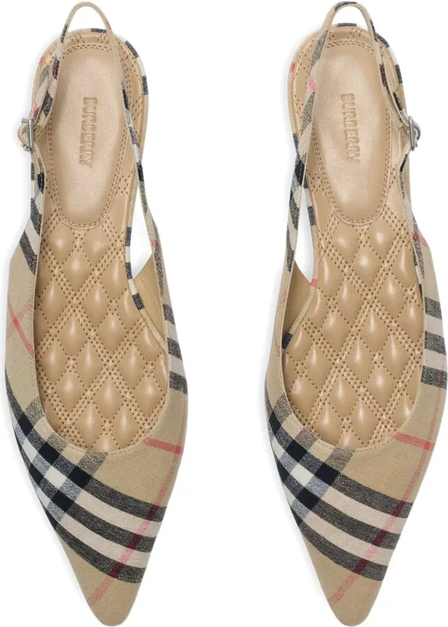Checked Ballet Flats - Image 4