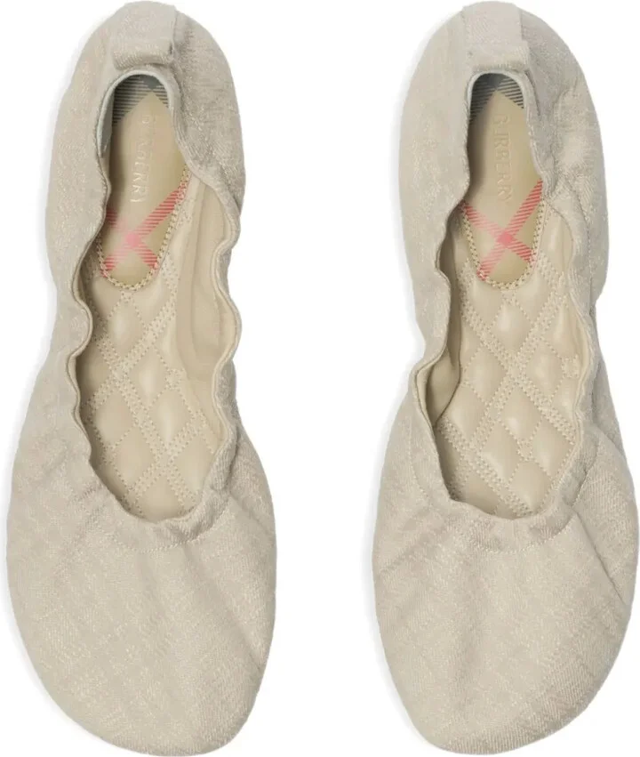 Checked Ballet Flats - Image 4
