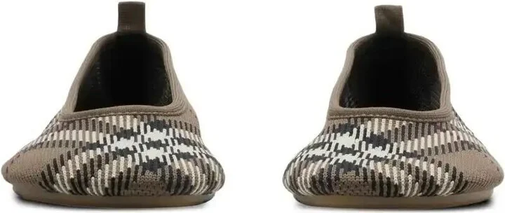 Checked Knitted Ballet Flats - Image 2