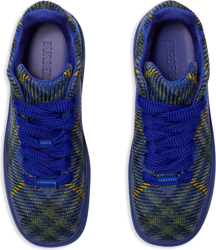 Checked Knitted Sneakers - Image 4