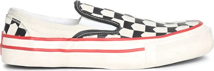 Checked Slip-On Sneakers