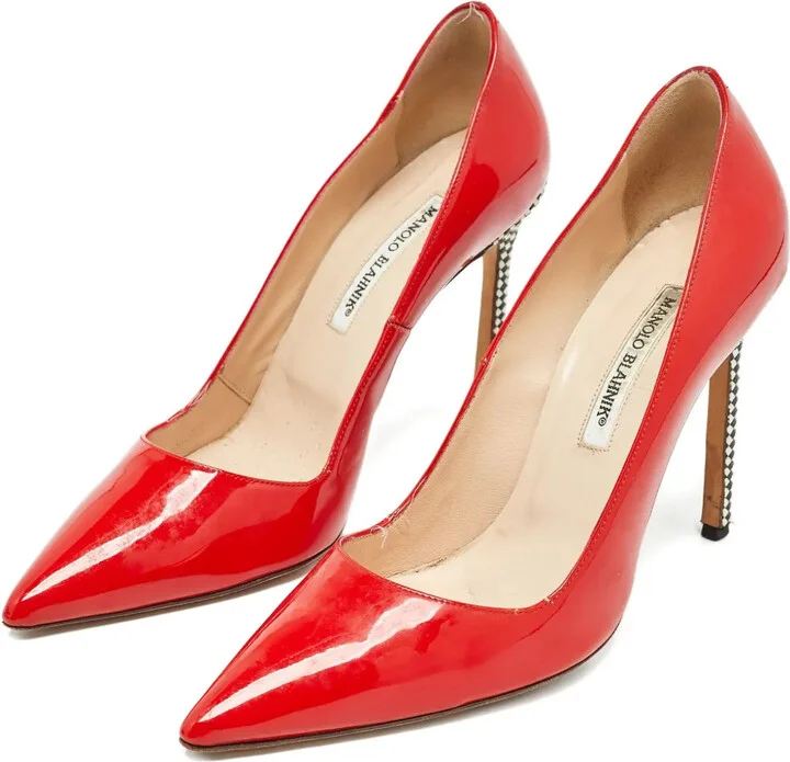 Checkered Heeled Pumps