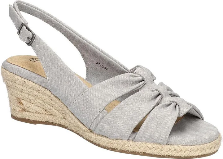 Cheerful Womens Faux Leather Espadrille Wedge Sandals