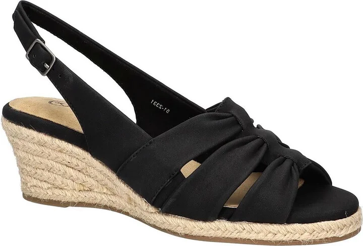 Cheerful Womens Linen Slingback Wedge Sandals