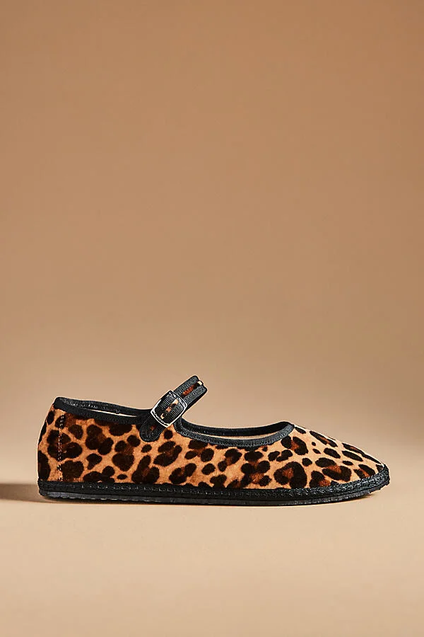 Cheetah Mary Jane Flats