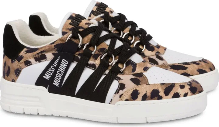 Cheetah-Print Lace-Up Sneakers - Image 2