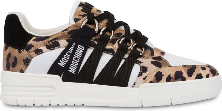 Cheetah-Print Lace-Up Sneakers