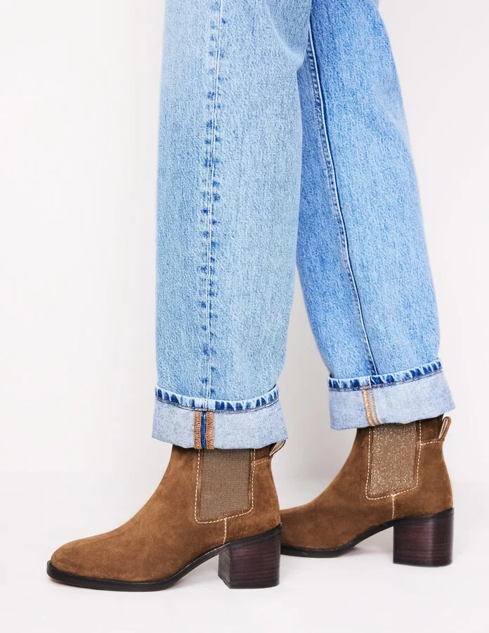 Chelsea Block Heel Boots, Leopard - Image 3