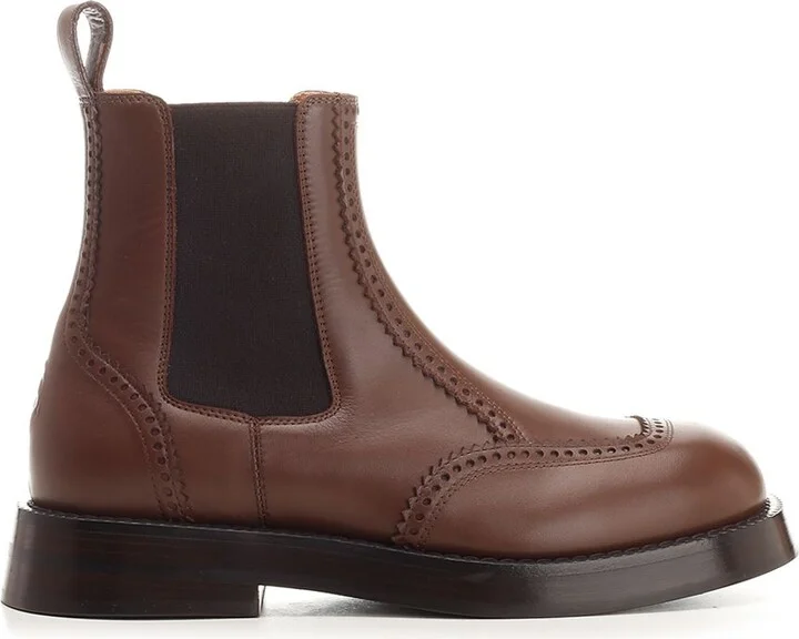 Chelsea Brogue Boots Brown