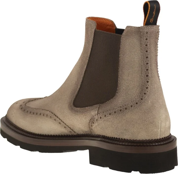 Chelsea Brogue Suede Ankle Boot - Image 3