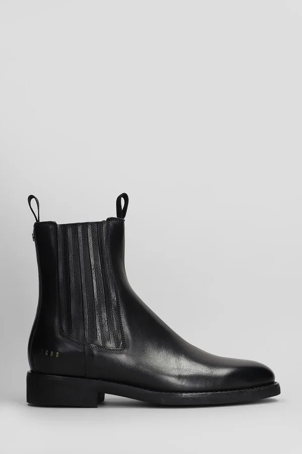 Chelsea Combat Boots In Black Leather