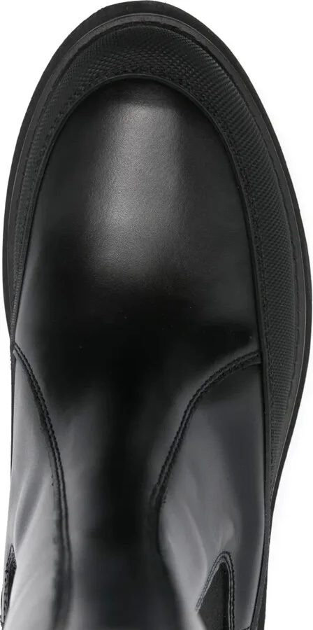 Chelsea flatform leather boots - Image 4