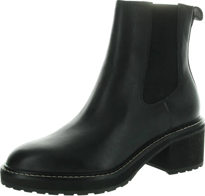 Chelsea Lugsole Heeled Boots Womens Stretch Leather Chelsea Boots