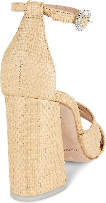 Chelsea Raffia Block Heel Sandals - Image 3