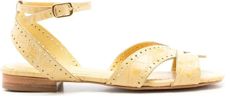 Chemisier open-toe flat sandals