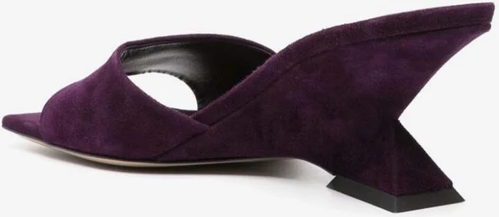 Cheope 70 Suede Wedge Mules - Image 2