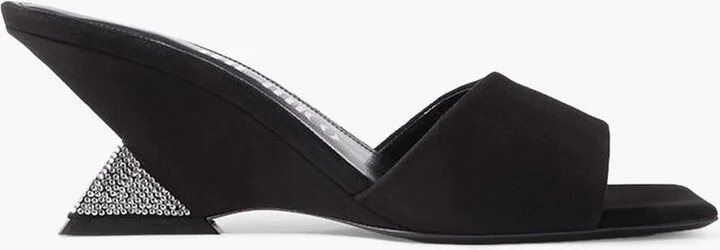 Cheope crystal-embellished suede mules