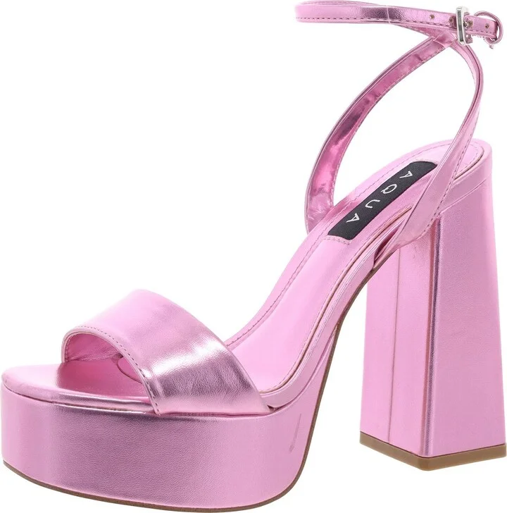 Cher Womens Patent Dressy Platform Sandals