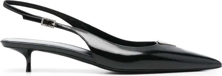 Cherish 30mm rhinestone-embellished pumps