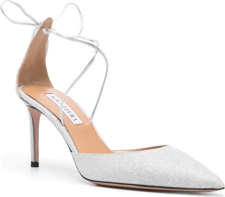 Cherry 75mm glittered pumps - Image 2