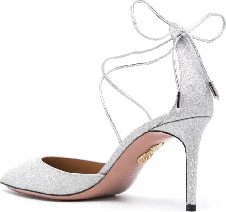 Cherry 75mm glittered pumps - Image 3