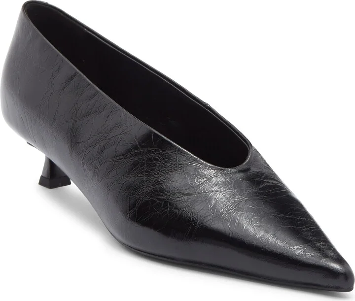 Cherry Pointed Toe Kitten Heel Pump
