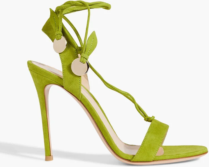 Cherry suede sandals