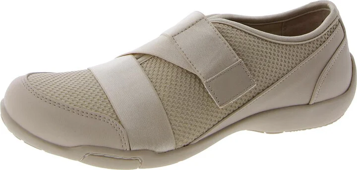 Cherry Womens Metallic Flat Slip-On Sneakers