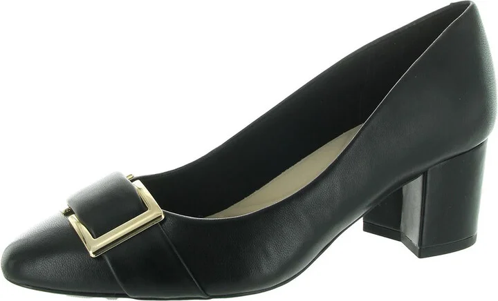 Cheryl Womens Embellished Leather Pumps