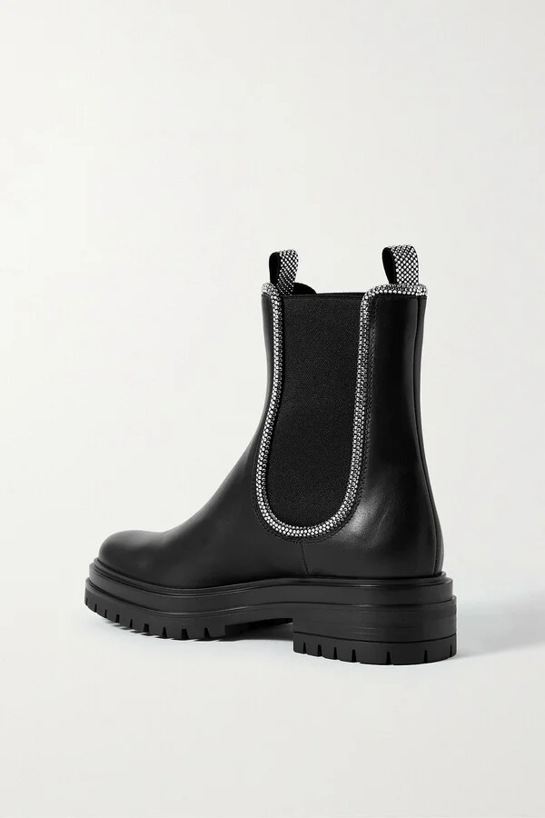 Chester crystal-embellished leather Chelsea boots - Image 3