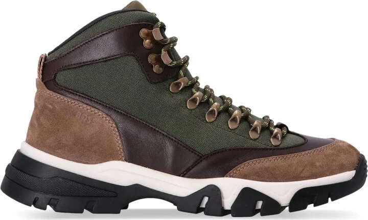Chester panelled leather boots